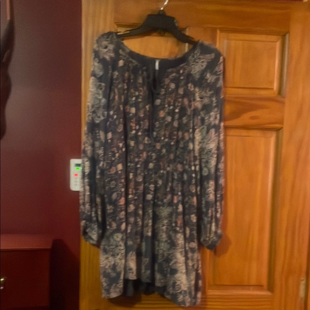 Free People Floral Long Sleeve Dress
